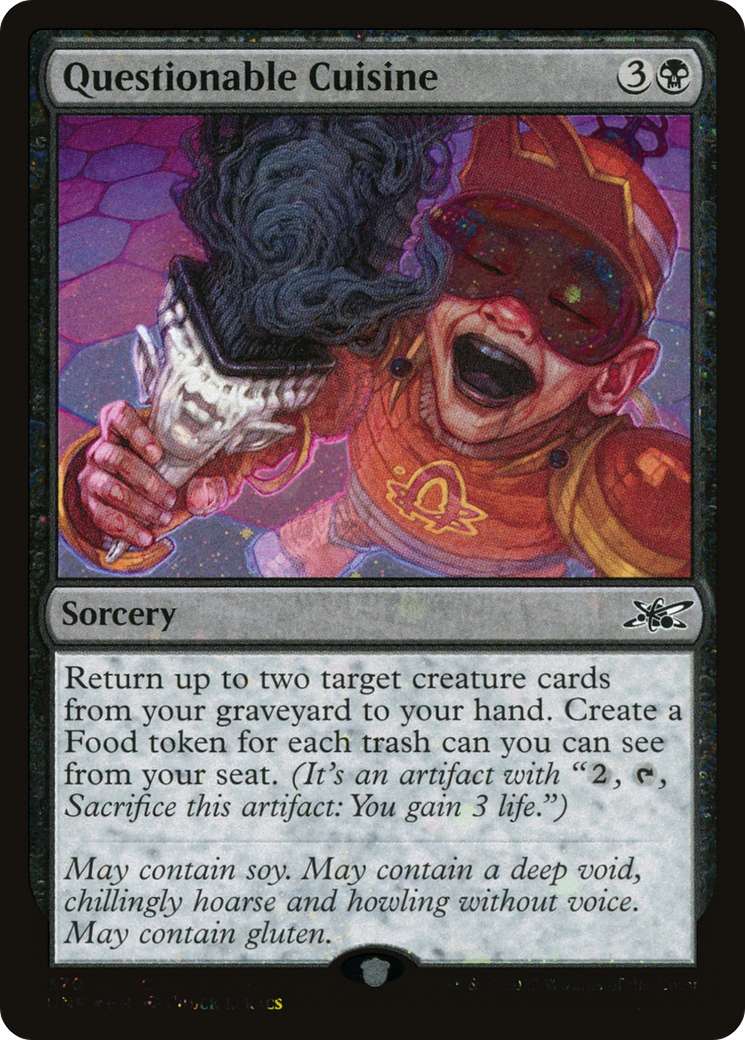 Questionable Cuisine (Galaxy Foil) (UNF-370) [Unfinity] Foil MTG Single Wizards of the Coast