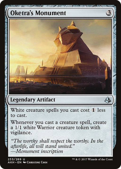 Oketra's Monument (AKH-233) [Amonkhet] MTG Single Wizards of the Coast