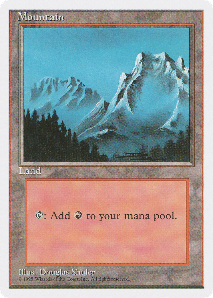 Mountain (4ED-374) [Fourth Edition] MTG Single Wizards of the Coast