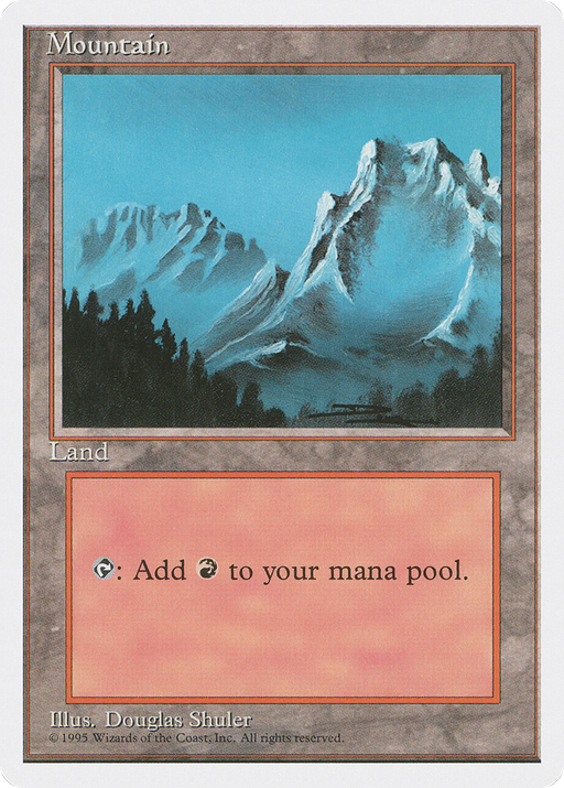 Mountain (4ED-374) [Fourth Edition] MTG Single Wizards of the Coast