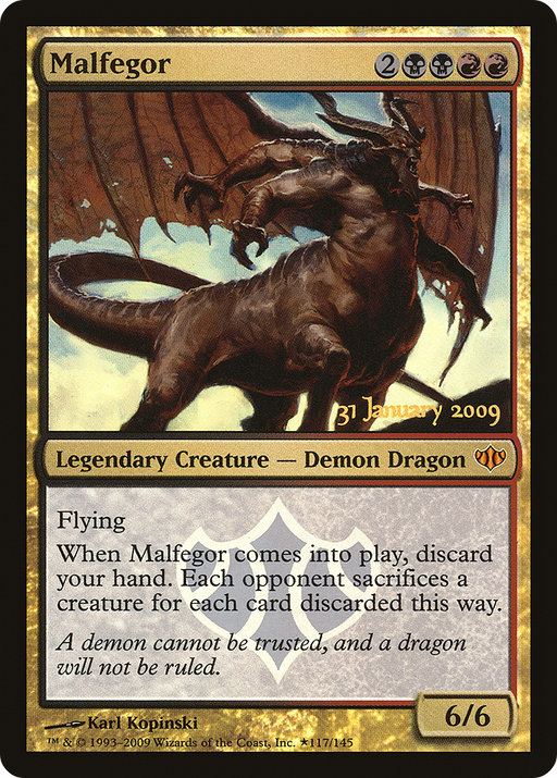 Malfegor (PRE-117) [Conflux Promos] Foil MTG Single Wizards of the Coast