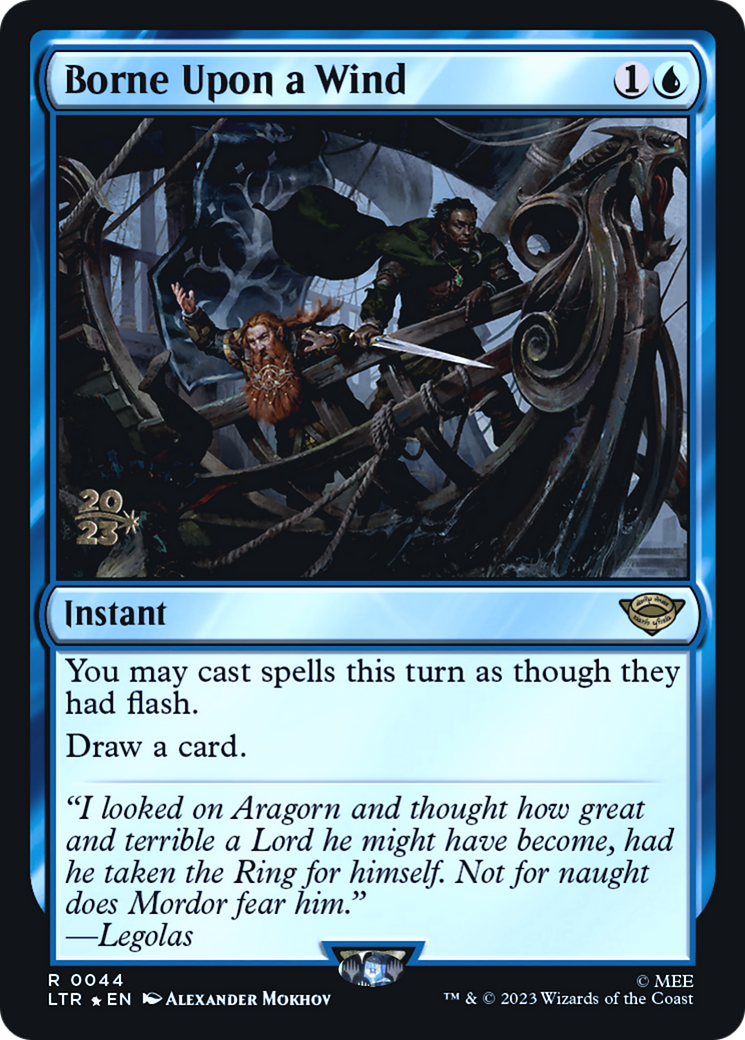 Borne Upon a Wind (PRE-044) [Tales of Middle-earth Promos] Foil MTG Single Wizards of the Coast