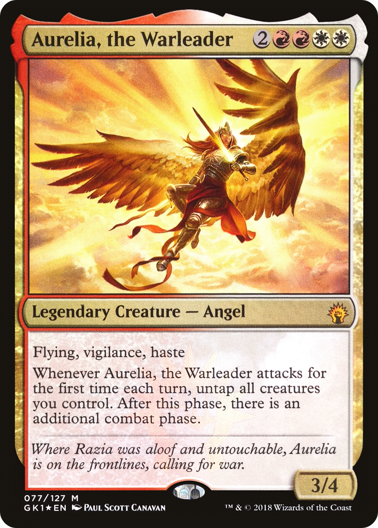 Aurelia, the Warleader (GR1-077) [Misc] GRN Guild Kit Foil MTG Single Wizards of the Coast