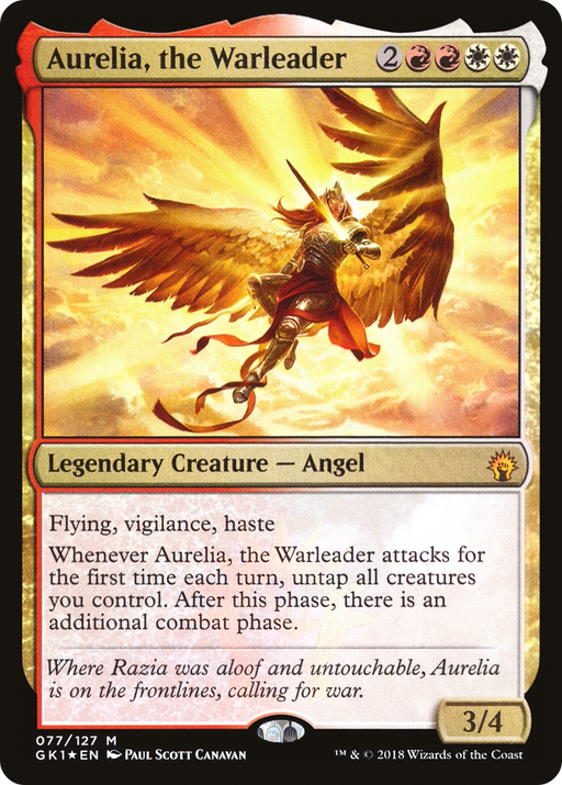 Aurelia, the Warleader (GR1-077) [Misc] GRN Guild Kit Foil MTG Single Wizards of the Coast