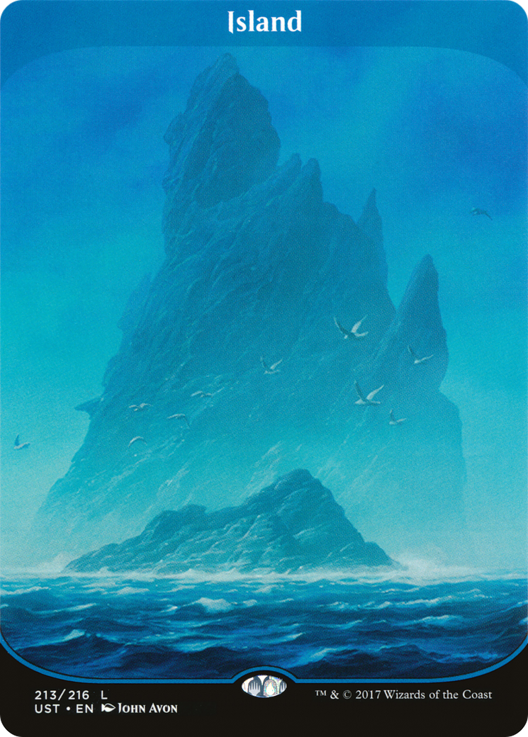 Island (UST-213) [Unstable] (Borderless) Foil MTG Single Wizards of the Coast