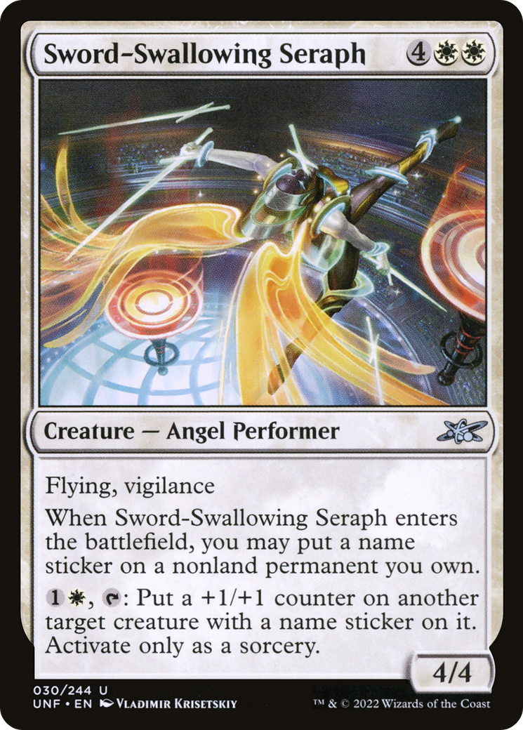 Sword-Swallowing Seraph (UNF-030) [Unfinity] MTG Single Wizards of the Coast