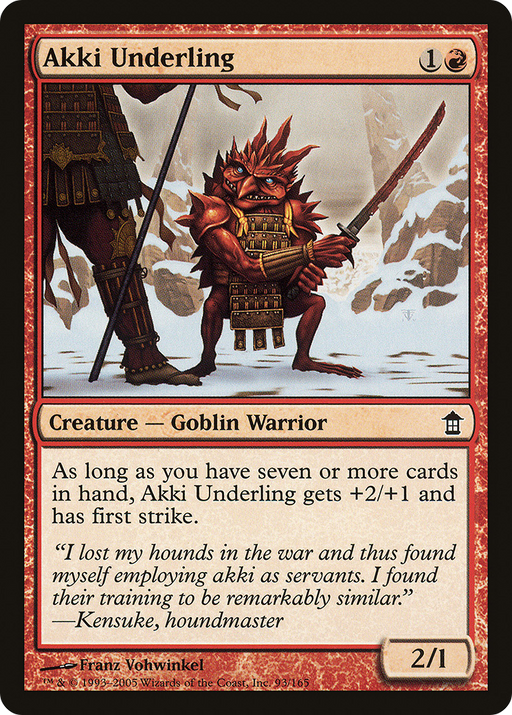 Akki Underling (SOK-093) [Saviors of Kamigawa] MTG Single Wizards of the Coast