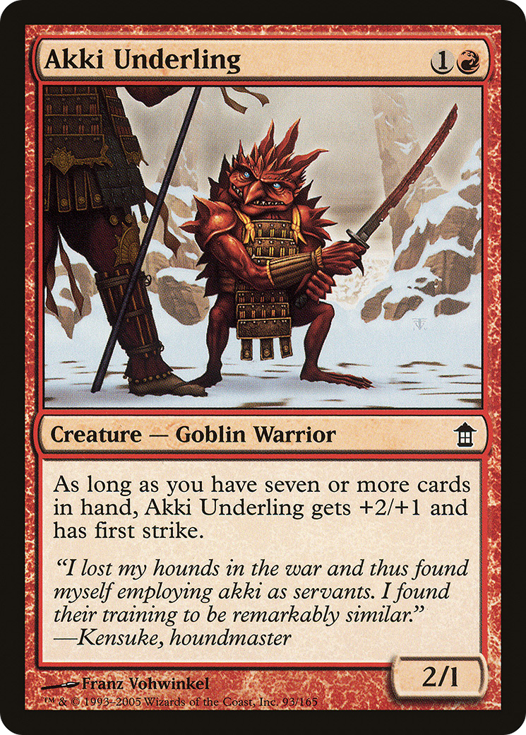 Akki Underling (SOK-093) [Saviors of Kamigawa] Foil MTG Single Wizards of the Coast