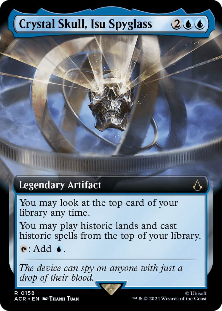 Crystal Skull, Isu Spyglass (ACR-158) [Assassin's Creed] (Extended Art) MTG Single Wizards of the Coast