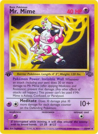 Mr. Mime (22/64) 1st Edition [Vintage: Jungle] Pokemon Single Pokémon