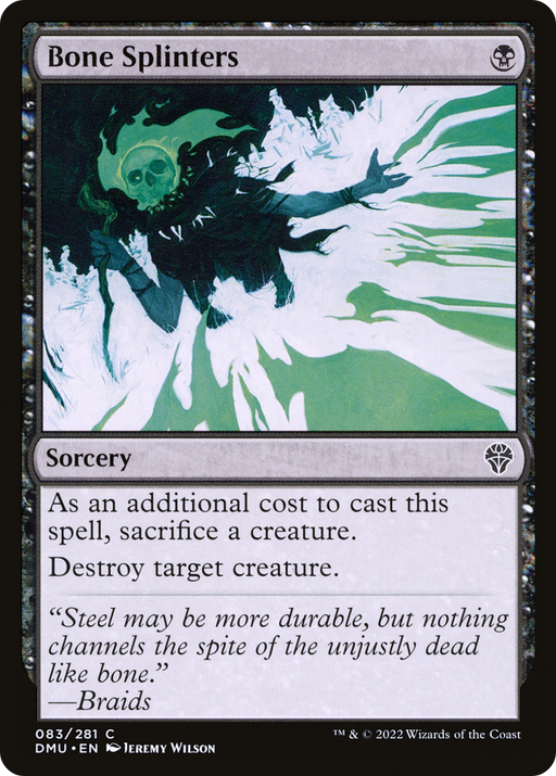 Bone Splinters (DMU-083) [Dominaria United] Foil MTG Single Wizards of the Coast
