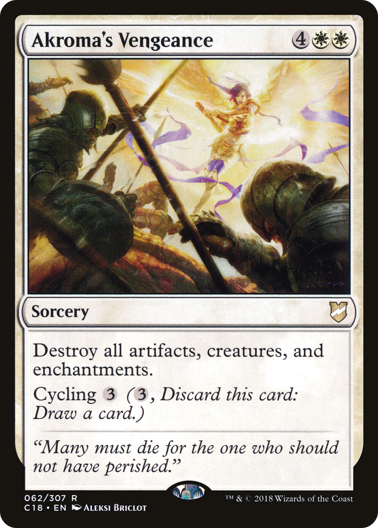 Akroma's Vengeance (C18-062) [Commander 2018] MTG Single Wizards of the Coast
