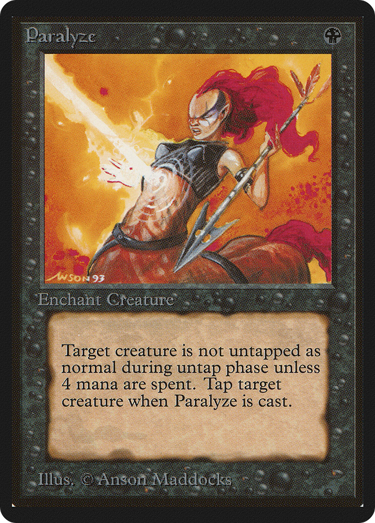 Paralyze (LEB-120) [Oldschool] Limited Edition Beta MTG Single Wizards of the Coast