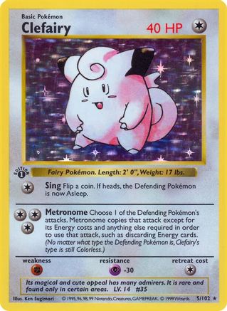 Clefairy () Unlimited Holofoil [Vintage: Base Set Shadowless] Pokemon Single Pokémon