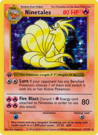 Ninetales () Unlimited Holofoil [Vintage: Base Set Shadowless] Pokemon Single Pokémon