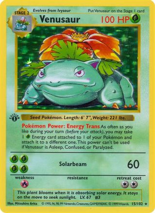 Venusaur () Unlimited Holofoil [Vintage: Base Set Shadowless] Pokemon Single Pokémon