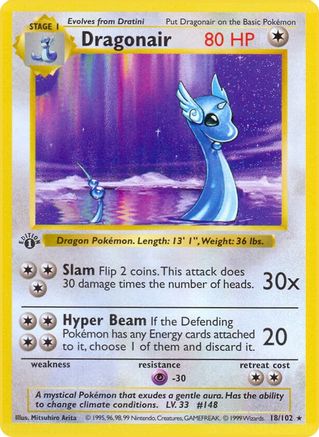 Dragonair () Unlimited [Vintage: Base Set Shadowless] Pokemon Single Pokémon