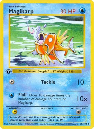 Magikarp (35) 1st Edition [Vintage: Base Set Shadowless] Pokemon Single Pokémon