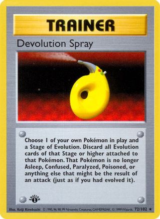 Devolution Spray () 1st Edition [Vintage: Base Set Shadowless] Pokemon Single Pokémon