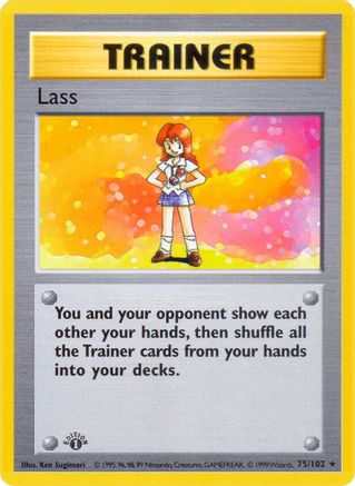 Lass (75) 1st Edition [Vintage: Base Set Shadowless] Pokemon Single Pokémon
