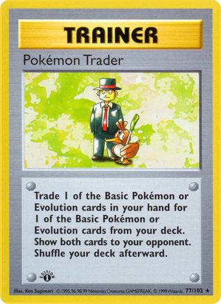 Pokemon Trader () 1st Edition [Vintage: Base Set Shadowless] Pokemon Single Pokémon
