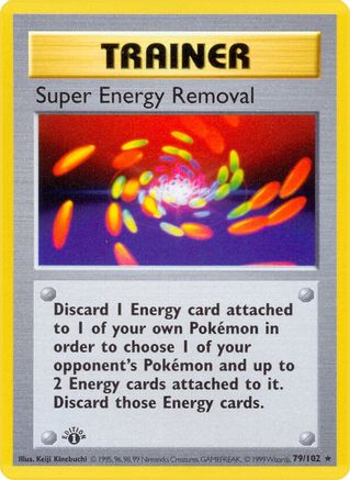 Super Energy Removal (79) Unlimited [Vintage: Base Set Shadowless] Pokemon Single Pokémon