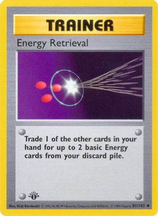 Energy Retrieval (81) Unlimited [Vintage: Base Set Shadowless] Pokemon Single Pokémon