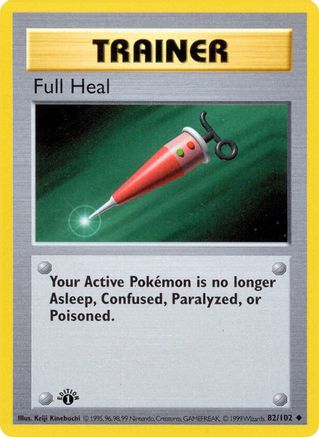 Full Heal (82) Unlimited [Vintage: Base Set Shadowless] Pokemon Single Pokémon