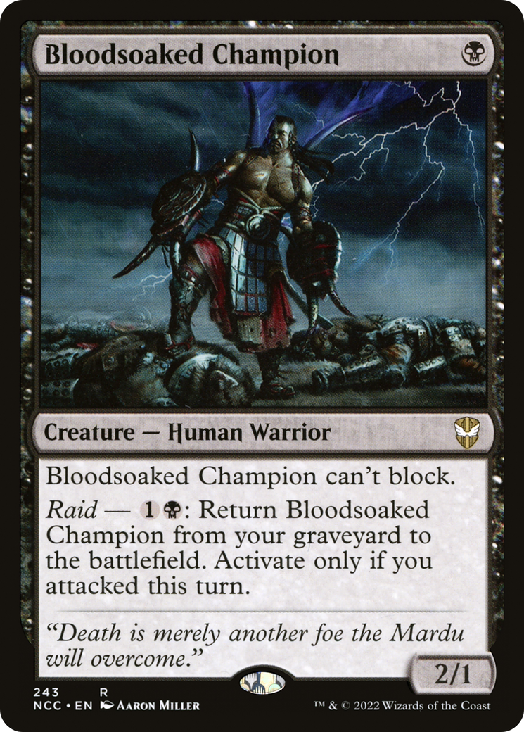 Bloodsoaked Champion (NCC-243) [New Capenna Commander] MTG Single Wizards of the Coast