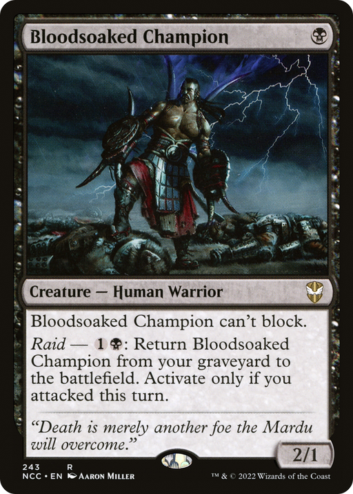 Bloodsoaked Champion (NCC-243) [New Capenna Commander] MTG Single Wizards of the Coast