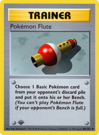 Pokemon Flute (86) Unlimited [Vintage: Base Set Shadowless] Pokemon Single Pokémon