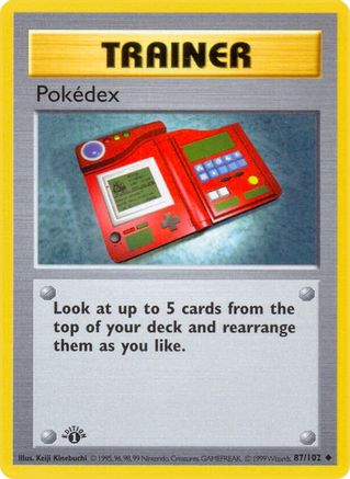 Pokedex (87) 1st Edition [Vintage: Base Set Shadowless] Pokemon Single Pokémon