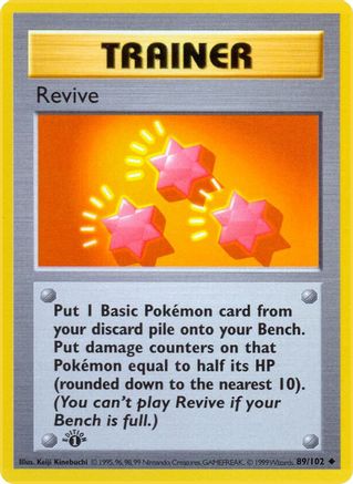 Revive (89) 1st Edition [Vintage: Base Set Shadowless] Pokemon Single Pokémon