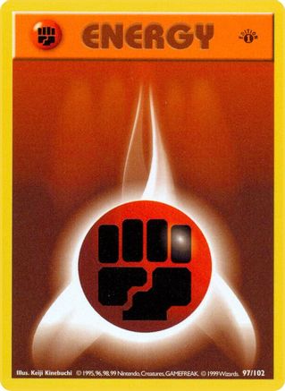 Fighting Energy (97) Unlimited [Vintage: Base Set Shadowless] Pokemon Single Pokémon