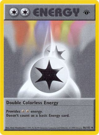 Double Colorless Energy (96) 1st Edition [Vintage: Base Set Shadowless] Pokemon Single Pokémon