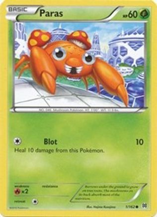 Paras (1/162) Reverse Holofoil [XY: BREAKthrough] Pokemon Single Pokémon
