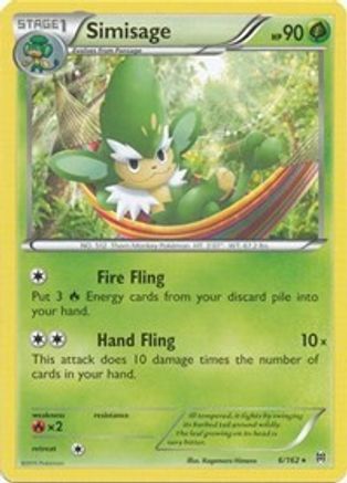Simisage (6/162) [XY: BREAKthrough] Pokemon Single Pokémon