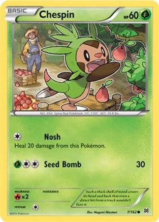 Chespin (7/162) Reverse Holofoil [XY: BREAKthrough] Pokemon Single Pokémon