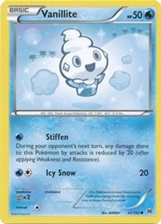 Vanillite (43/162) Reverse Holofoil [XY: BREAKthrough] Pokemon Single Pokémon