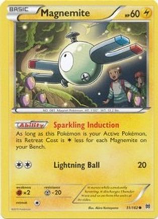Magnemite (51/162) Reverse Holofoil [XY: BREAKthrough] Pokemon Single Pokémon