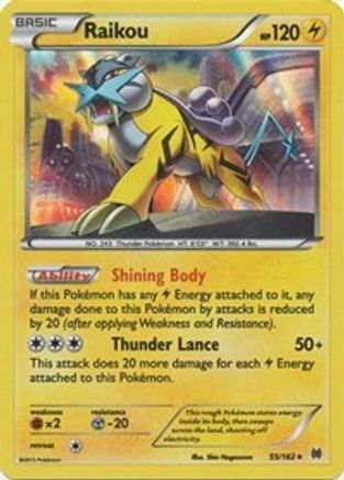 Raikou (55/162) Holofoil [XY: BREAKthrough] Pokemon Single Pokémon