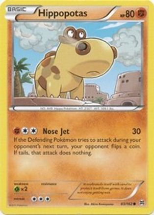 Hippopotas (83/162) Reverse Holofoil [XY: BREAKthrough] Pokemon Single Pokémon