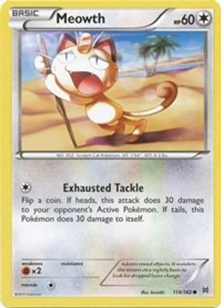 Meowth (114/162) Reverse Holofoil [XY: BREAKthrough] Pokemon Single Pokémon