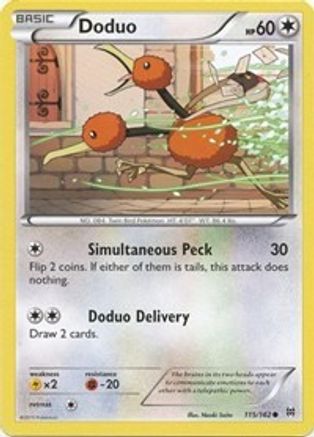 Doduo (115/162) Reverse Holofoil [XY: BREAKthrough] Pokemon Single Pokémon