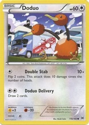 Doduo (116/162) Reverse Holofoil [XY: BREAKthrough] Pokemon Single Pokémon