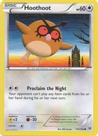 Hoothoot (119/162) Reverse Holofoil [XY: BREAKthrough] Pokemon Single Pokémon