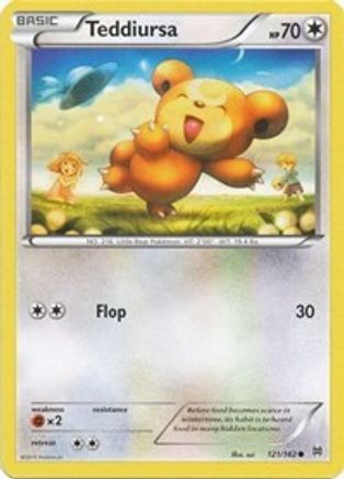 Teddiursa (121/162) Reverse Holofoil [XY: BREAKthrough] Pokemon Single Pokémon