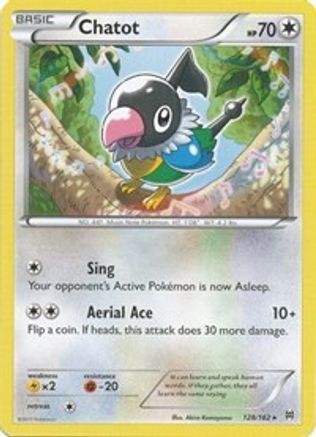Chatot (128/162) Reverse Holofoil [XY: BREAKthrough] Pokemon Single Pokémon