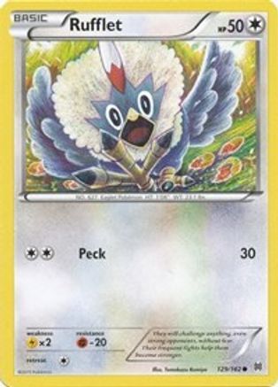 Rufflet (129/162) Reverse Holofoil [XY: BREAKthrough] Pokemon Single Pokémon