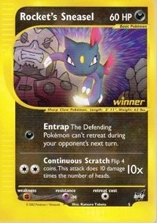 Rocket's Sneasel - 5 [Winner] () [Promos: Best of Promos] Pokemon Single Pokémon